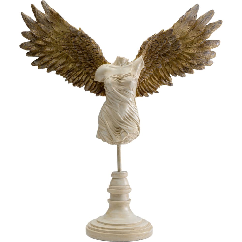 Kare Design Dekofigur Frauenkörper mit Flügeln aus Polyresin, gold, H42cm style classic chic - Harz