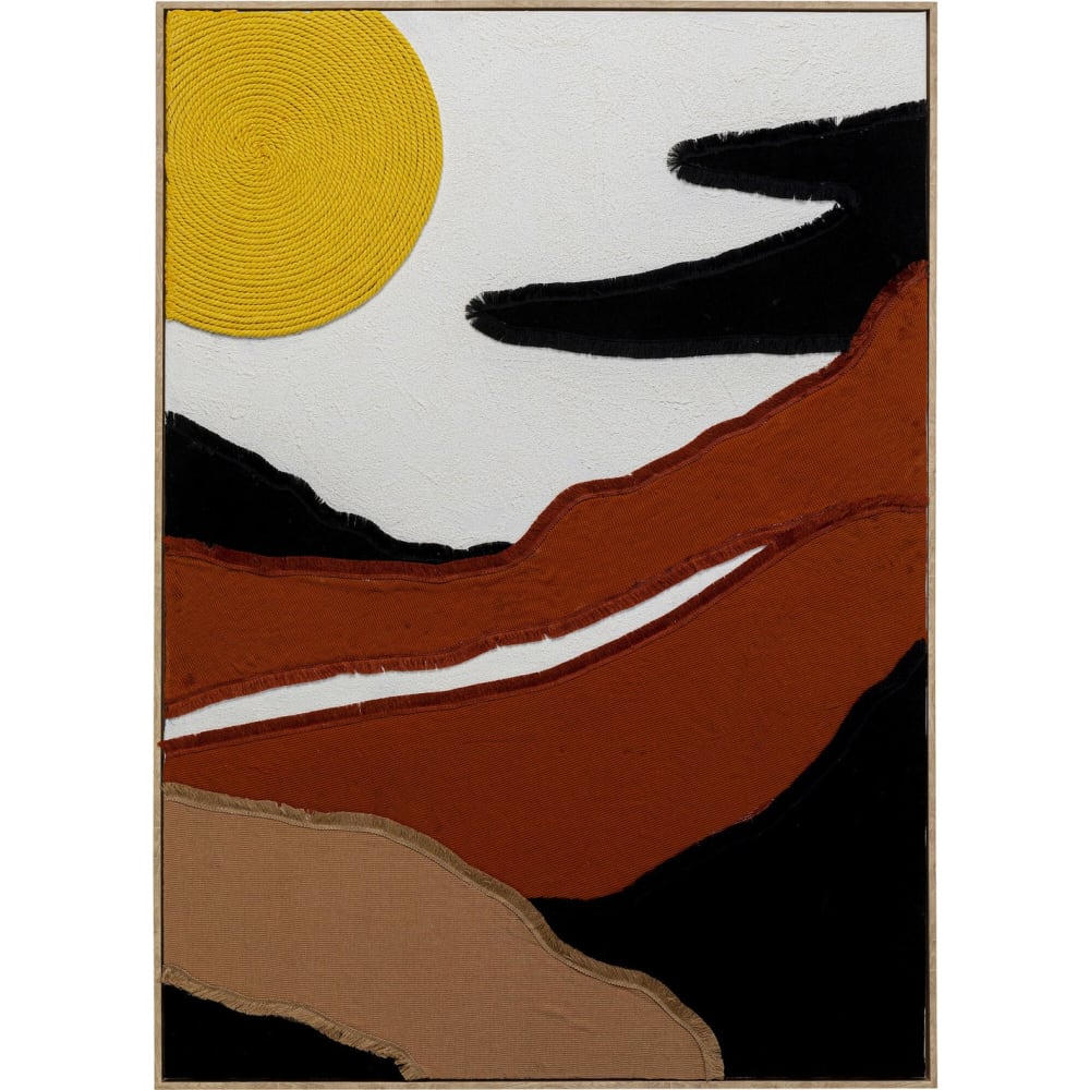 Tableau lever de soleil en polyester 73x113