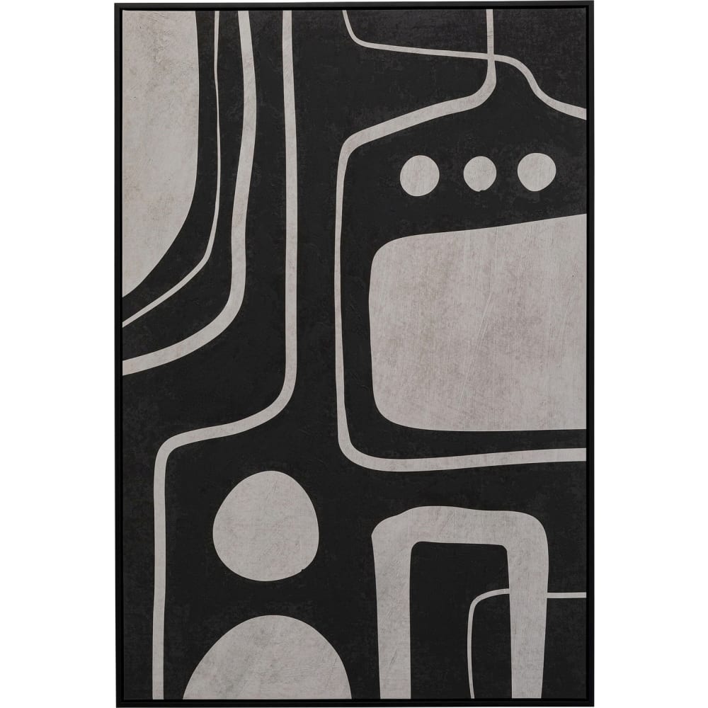 Kare Design Tableau en polyester noir et gris 73x113 - Pes - Polyester
