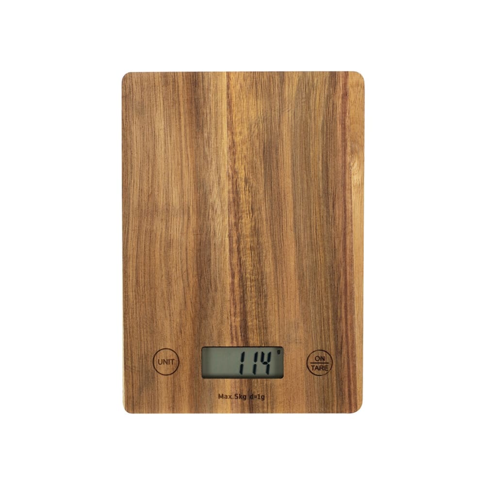 Balance de cuisine électronique en bois d'acacia bois Balance de cuisine électronique en bois d'acacia bois