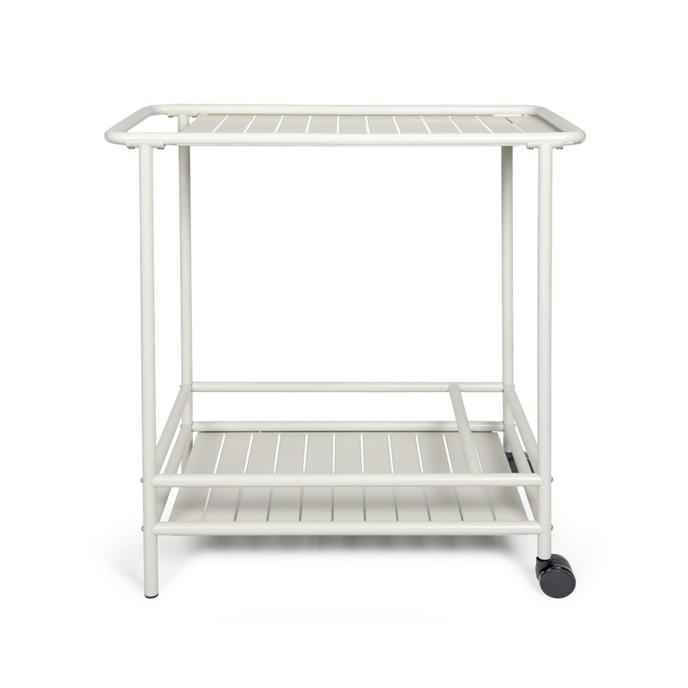 Livoo Desserte pour plancha Crème Blanc Acier