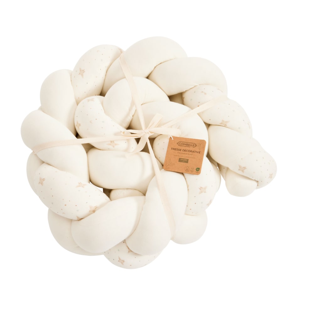Tresse décorative en double gaze de coton bio écru (Combelle) - Image 1