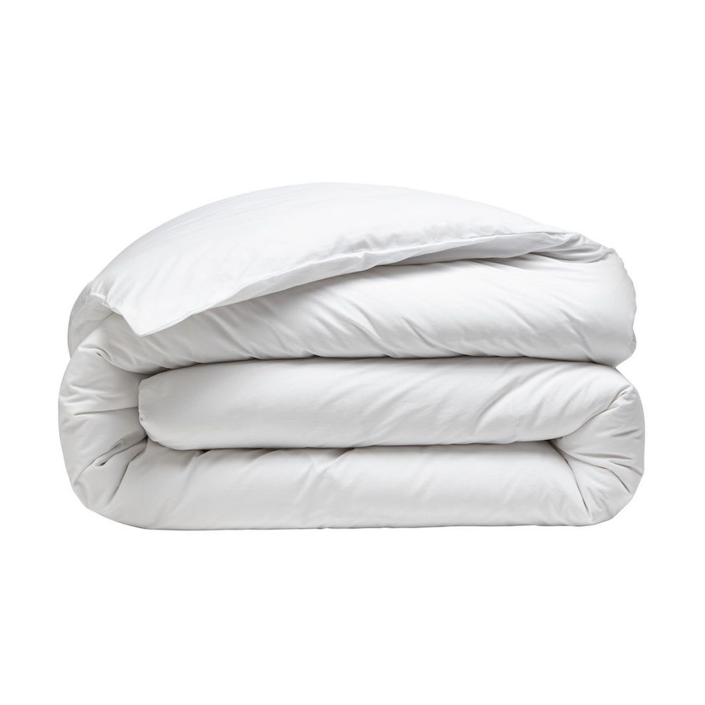 Housse de couette percale de coton lavé blanc 220x240 cm — vue 3
