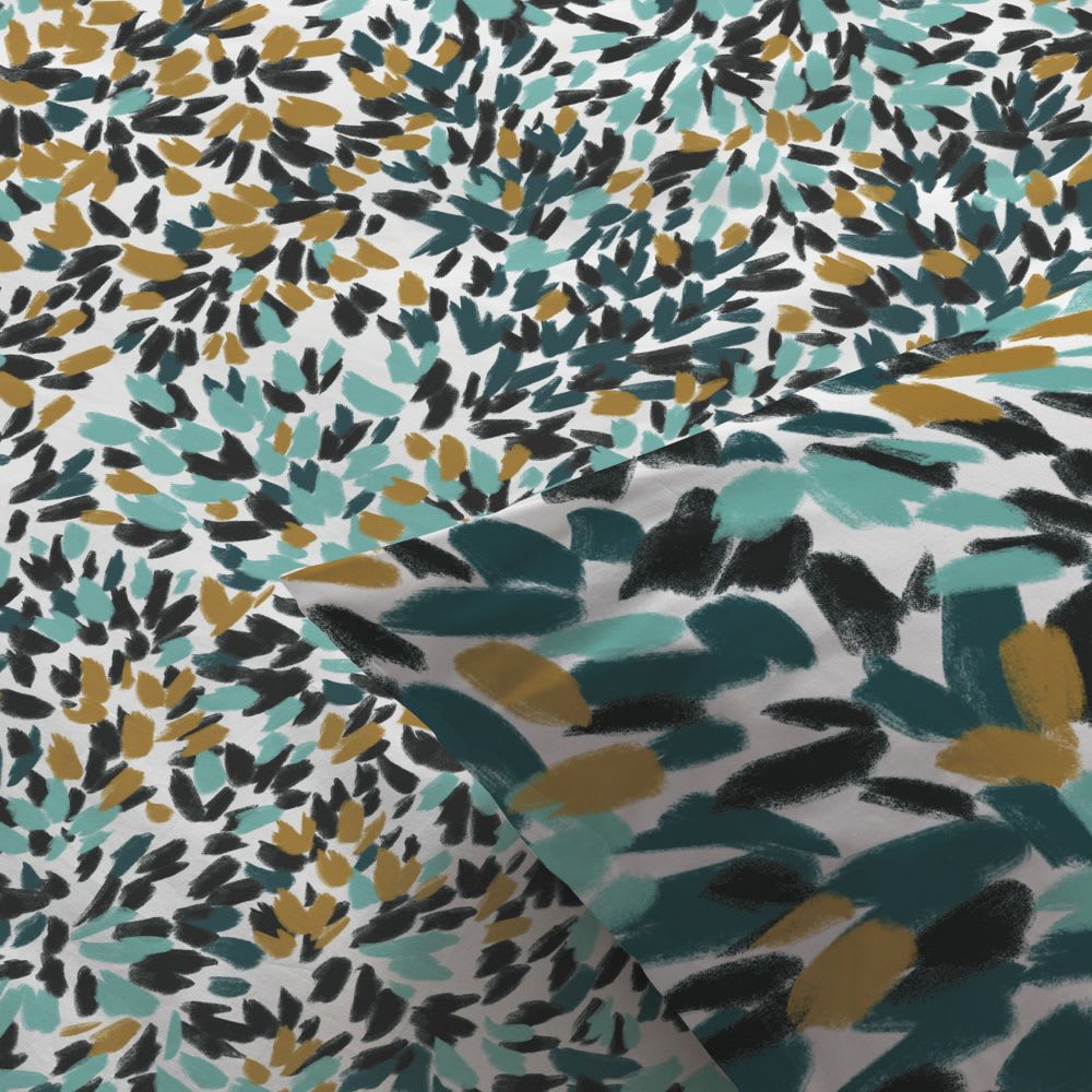 Parure de lit 2 places coton bio à motifs 200x200 cm - Maisons du Monde