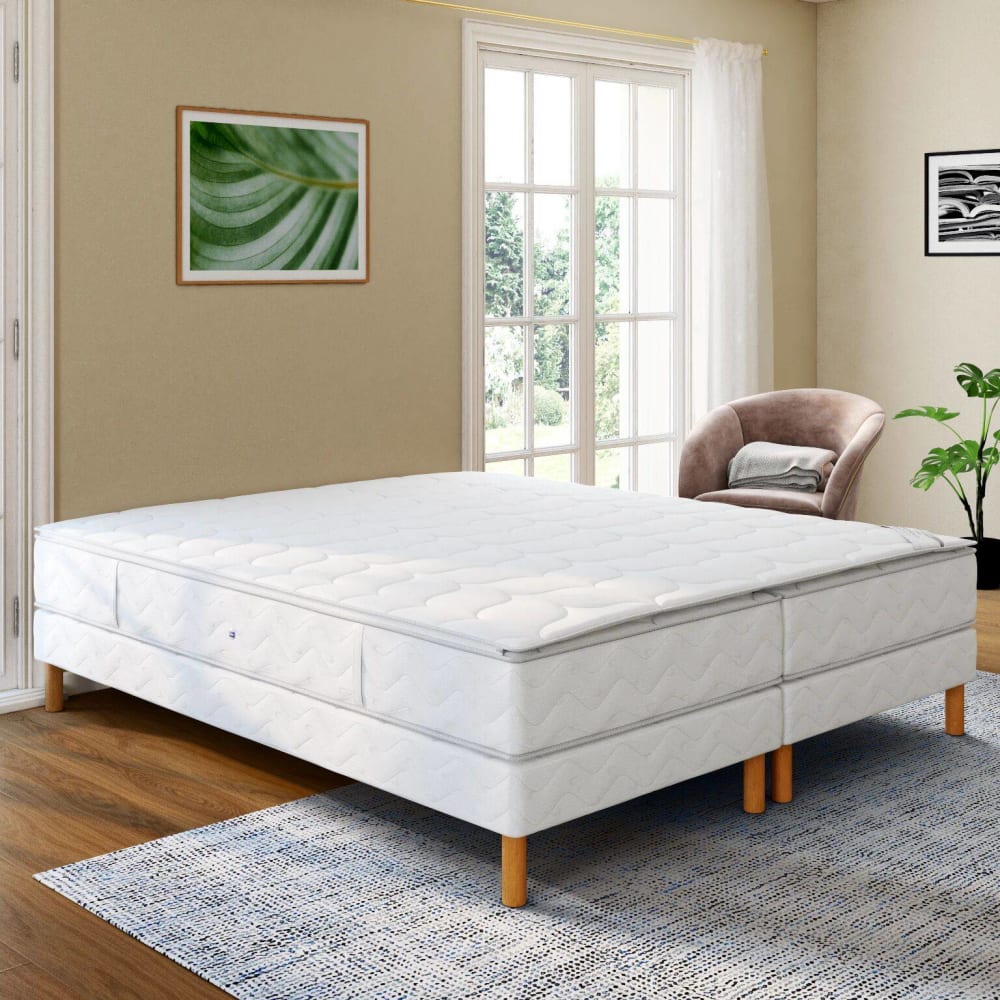 Ensemble matelas ressorts et sommier tapissier 2 x 80 x 200 cm - Maisons du Monde