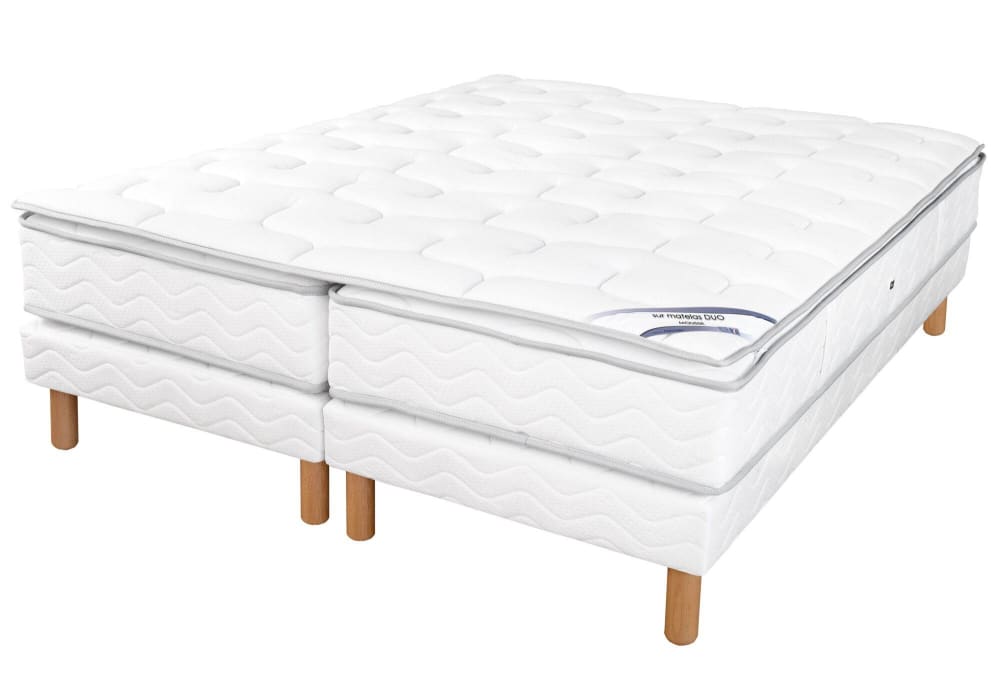 Ensemble matelas ressorts et sommier tapissier 2 x 70 x 190 cm