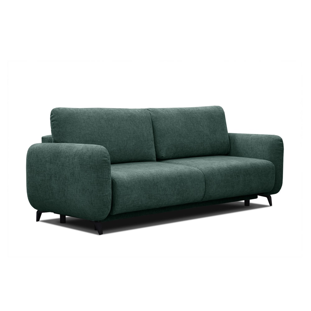 Canapé convertible 3 - places tissu vert