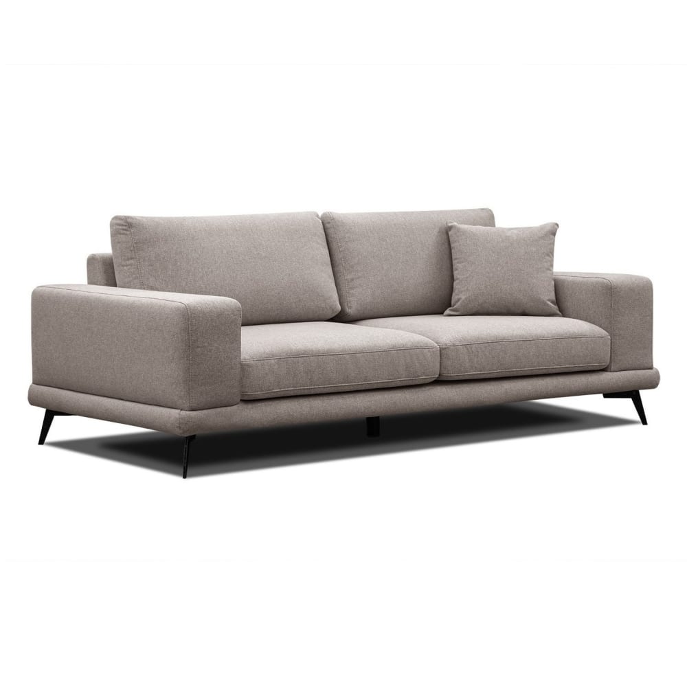Canapé droit XXL 3 places - marron clair
