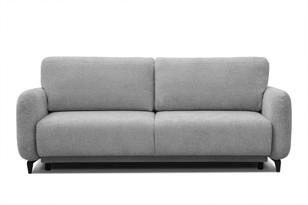Canapé convertible 3 places tissu gris clair