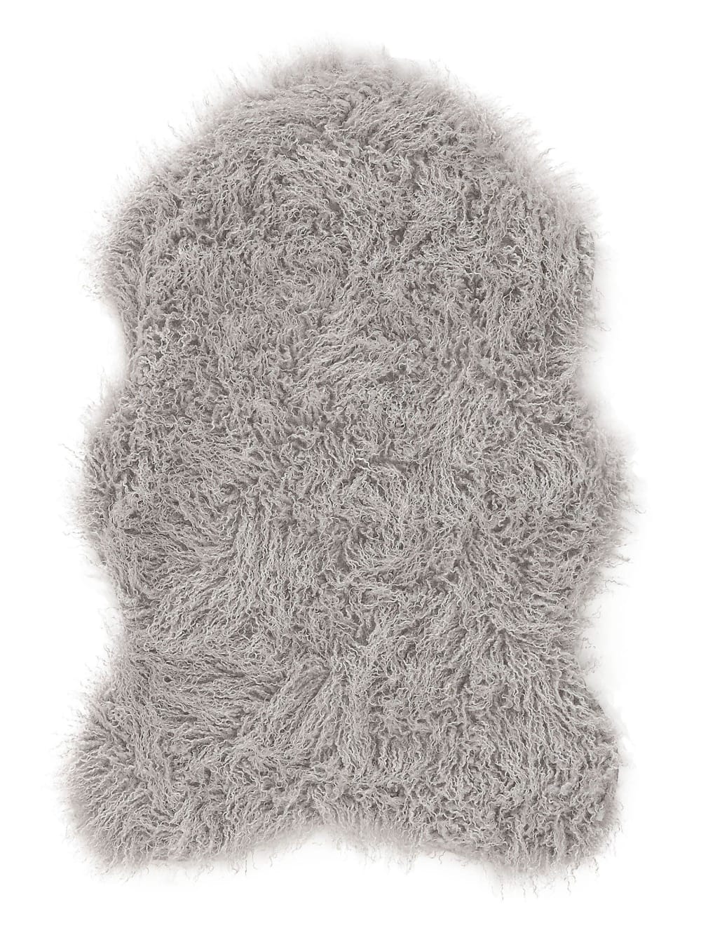 Tapis de fausse fourrure gris 60x90