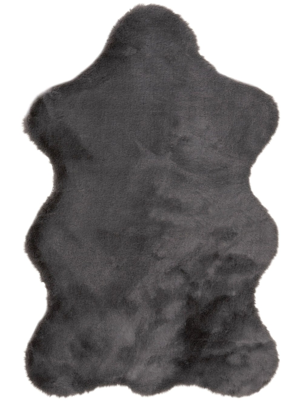 Tapis de fausse fourrure anthracite 60x90
