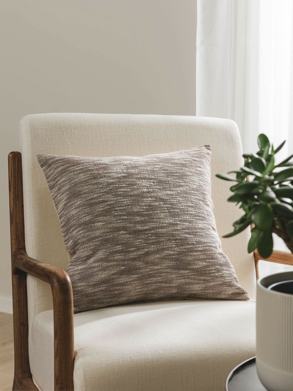 Housse de coussin marron 45x45 — vue 3