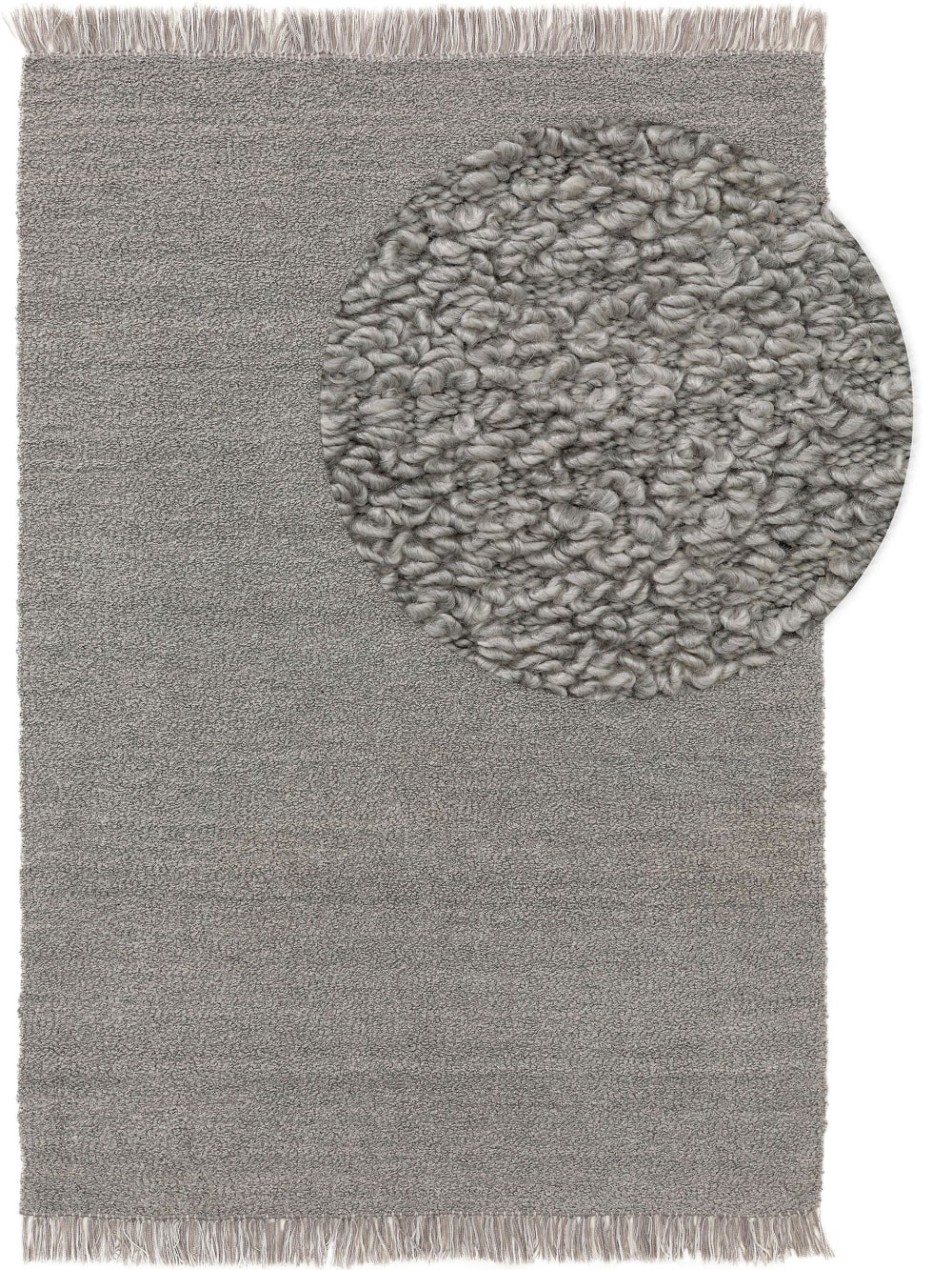 Tapis double face gris clair 120x170 — vue 4