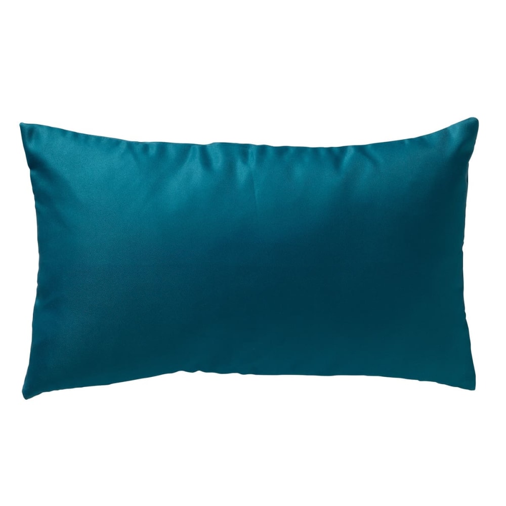 Housse de coussin extérieur 30x50 cm Bleu Couleur unie