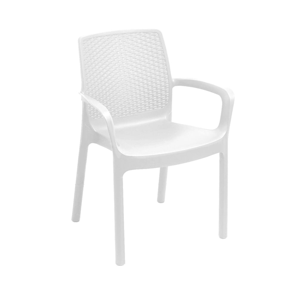 Chaise d'extérieur blanc 54x61 cm