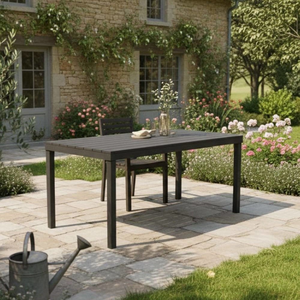 Table d'extérieur anthracite 138x138 cm - Maisons du Monde