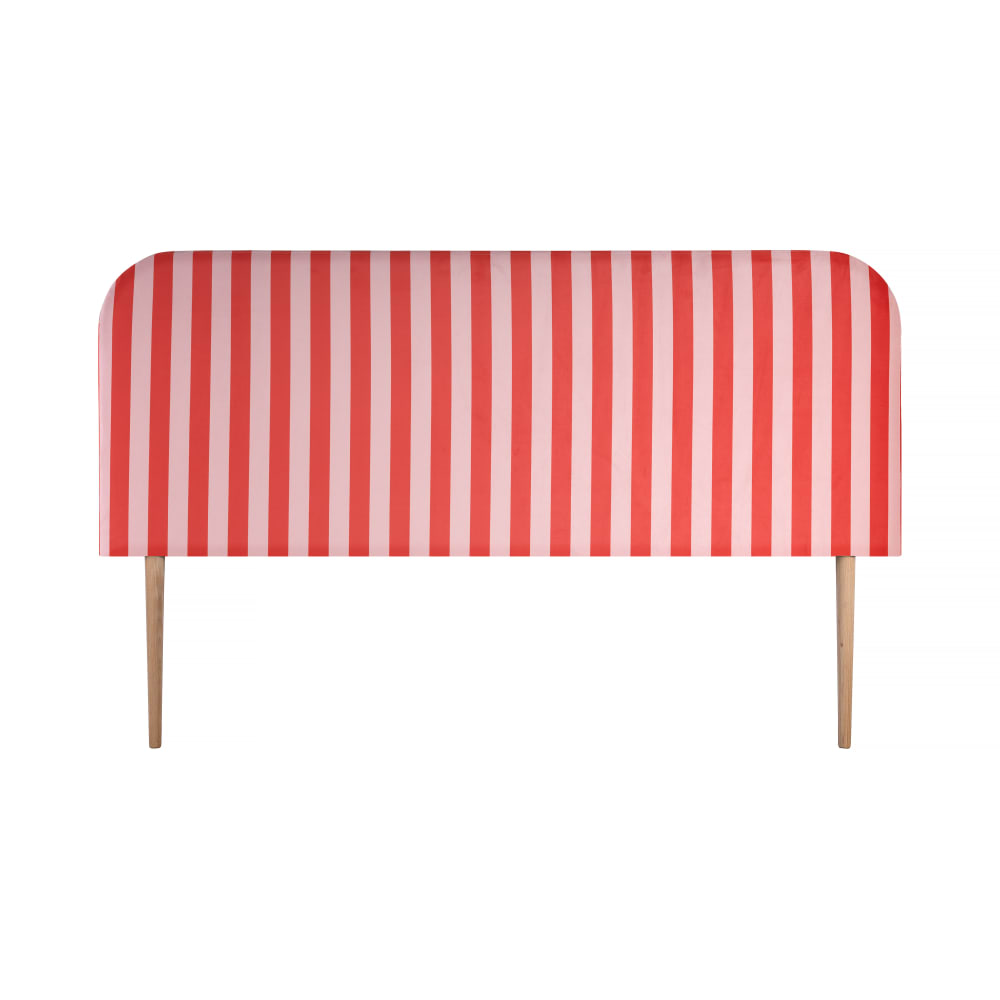 RNT by Really Nice Things Kopfteil aus Samt, rot/rosa 160x97cm Öko-Tex Zertifikat - Holz