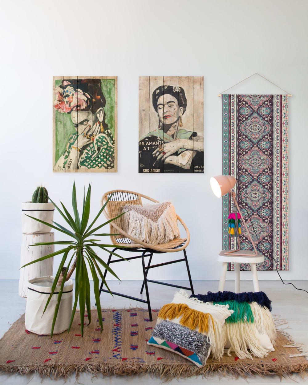 Panneau décoratif en bois 60x40 Frida les Amants