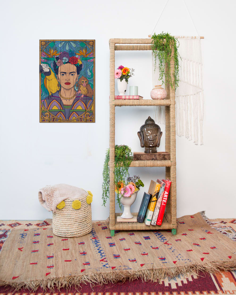 Panneau décoratif en bois 60x40 Frida ArtDeco - Maisons du Monde