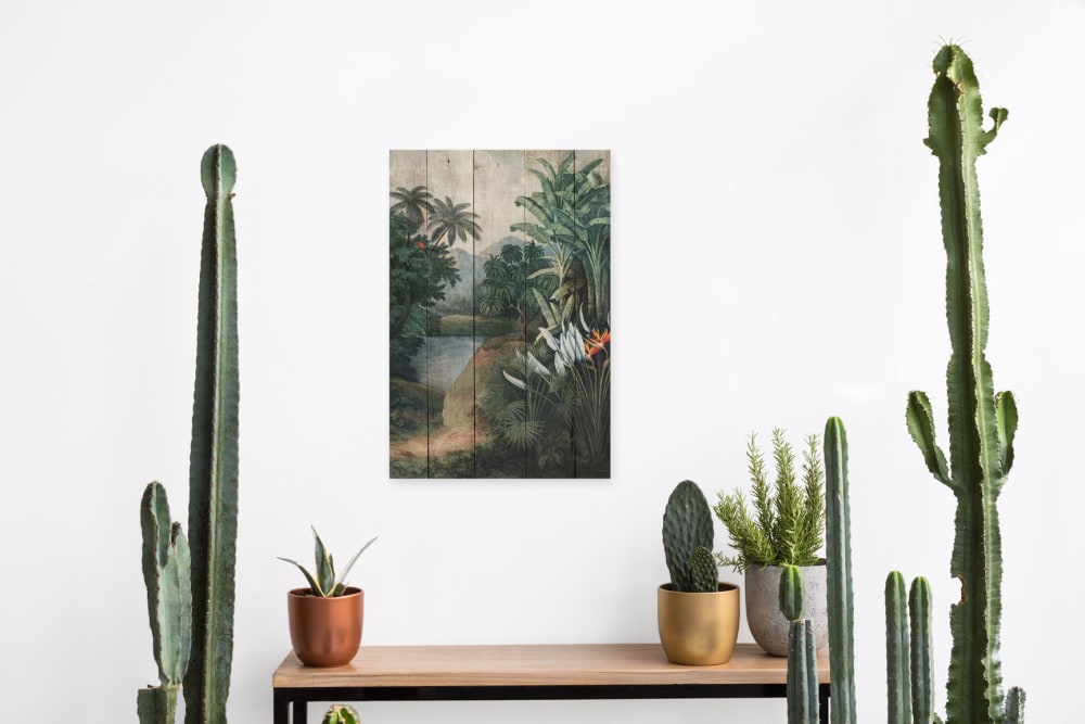 Panneau décoratif en bois 60x40 Jungle tropicale - Maisons du Monde