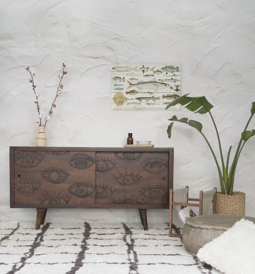 Panneau décoratif en bois 60x40 Poissons - Maisons du Monde