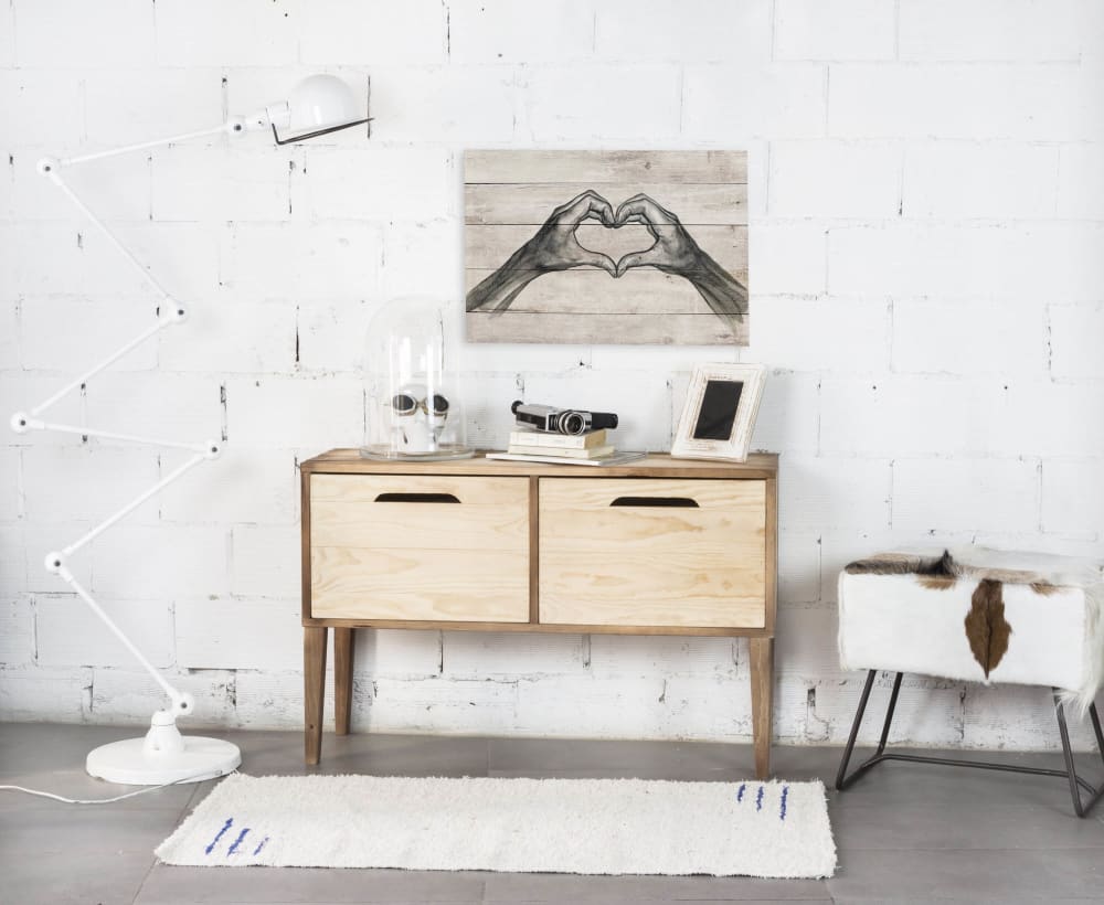 Panneau décoratif en bois 60x40 Mains d'amour - Maisons du Monde