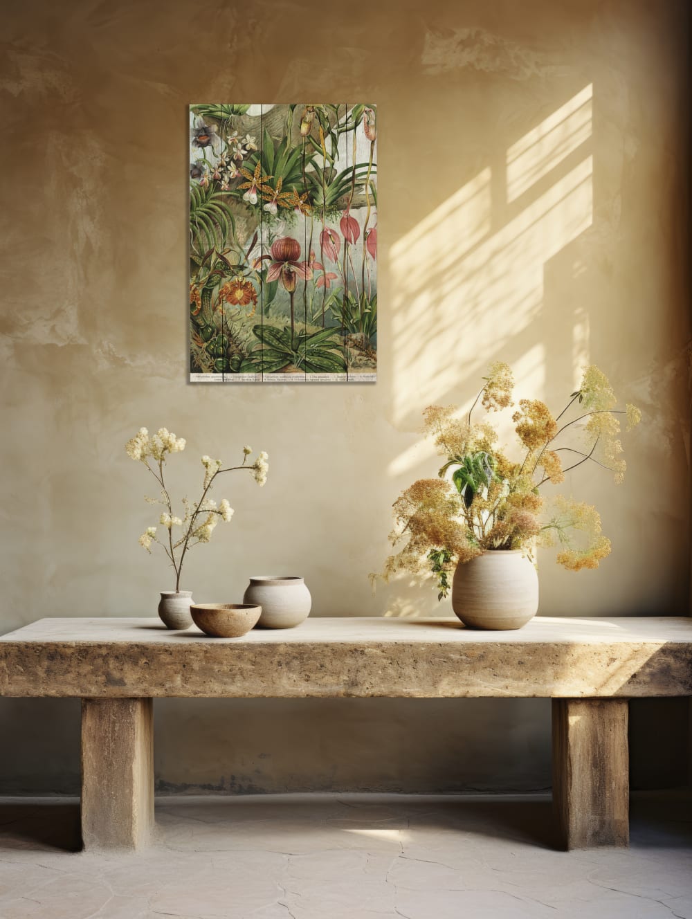 Panneau décoratif en bois 60x40 Jungle de fleurs - Maisons du Monde
