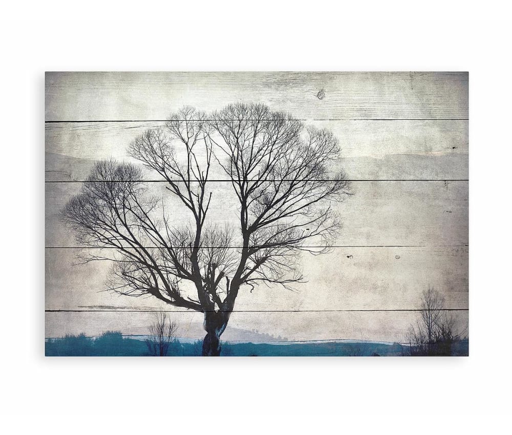 Surdic Panneau décoratif en bois 60x40 Arbre Multicolore