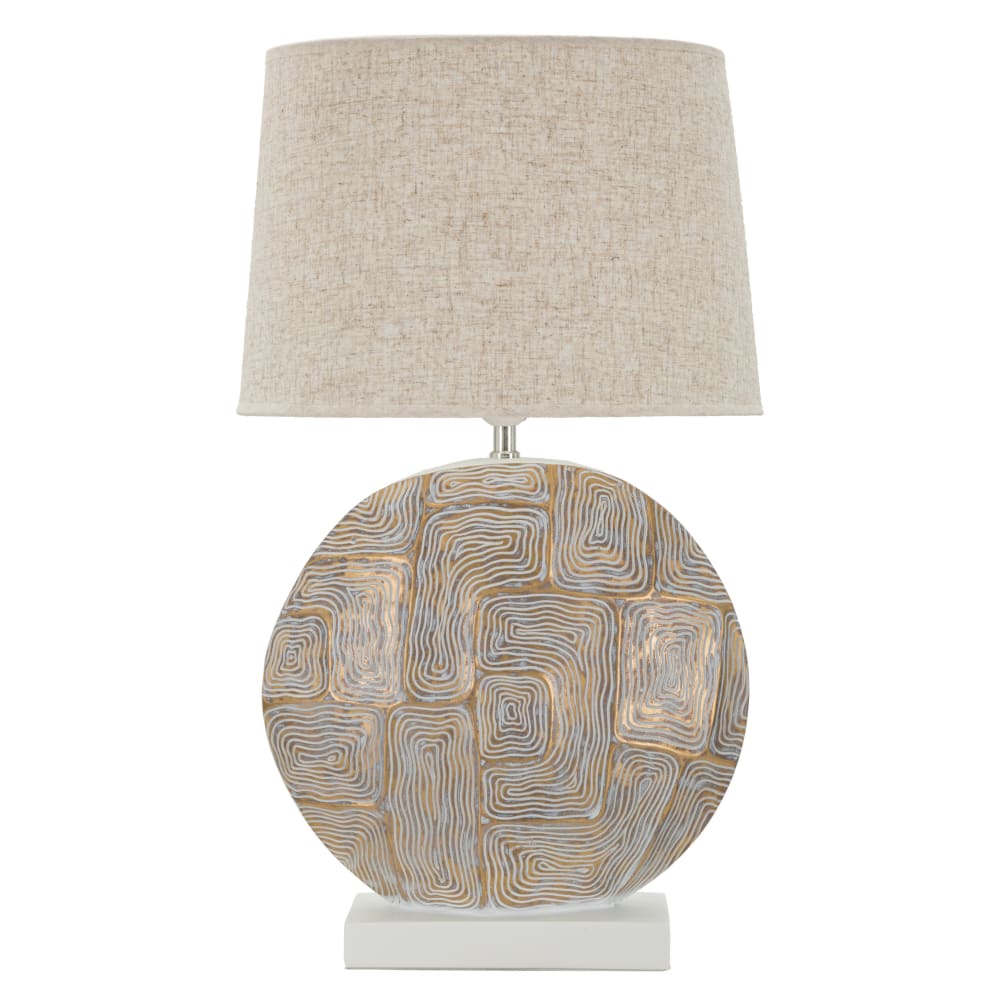 Lampe de table en résine dorée ø 38x64 cm