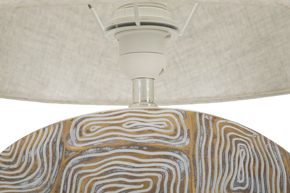 Lampe de table en résine dorée ø 38x64 cm — vue 4