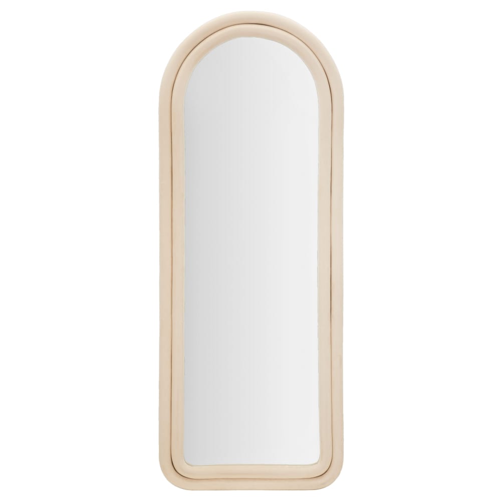 Miroir mural en velours beige cm 60x4x160