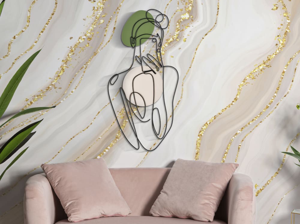 Déco murale en métal multicolore fille 40x1,3x80 cm — vue 3