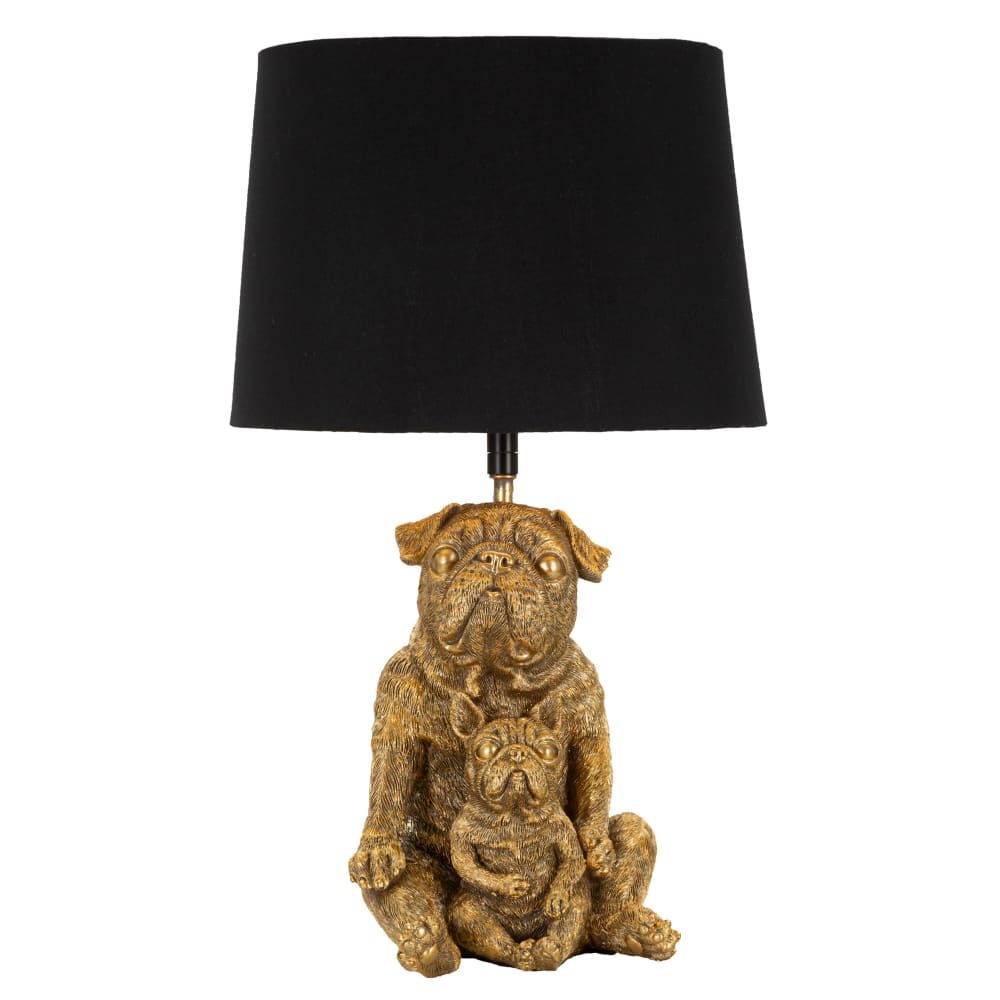 Lampe de table en résine dorée ø cm 26x43,8