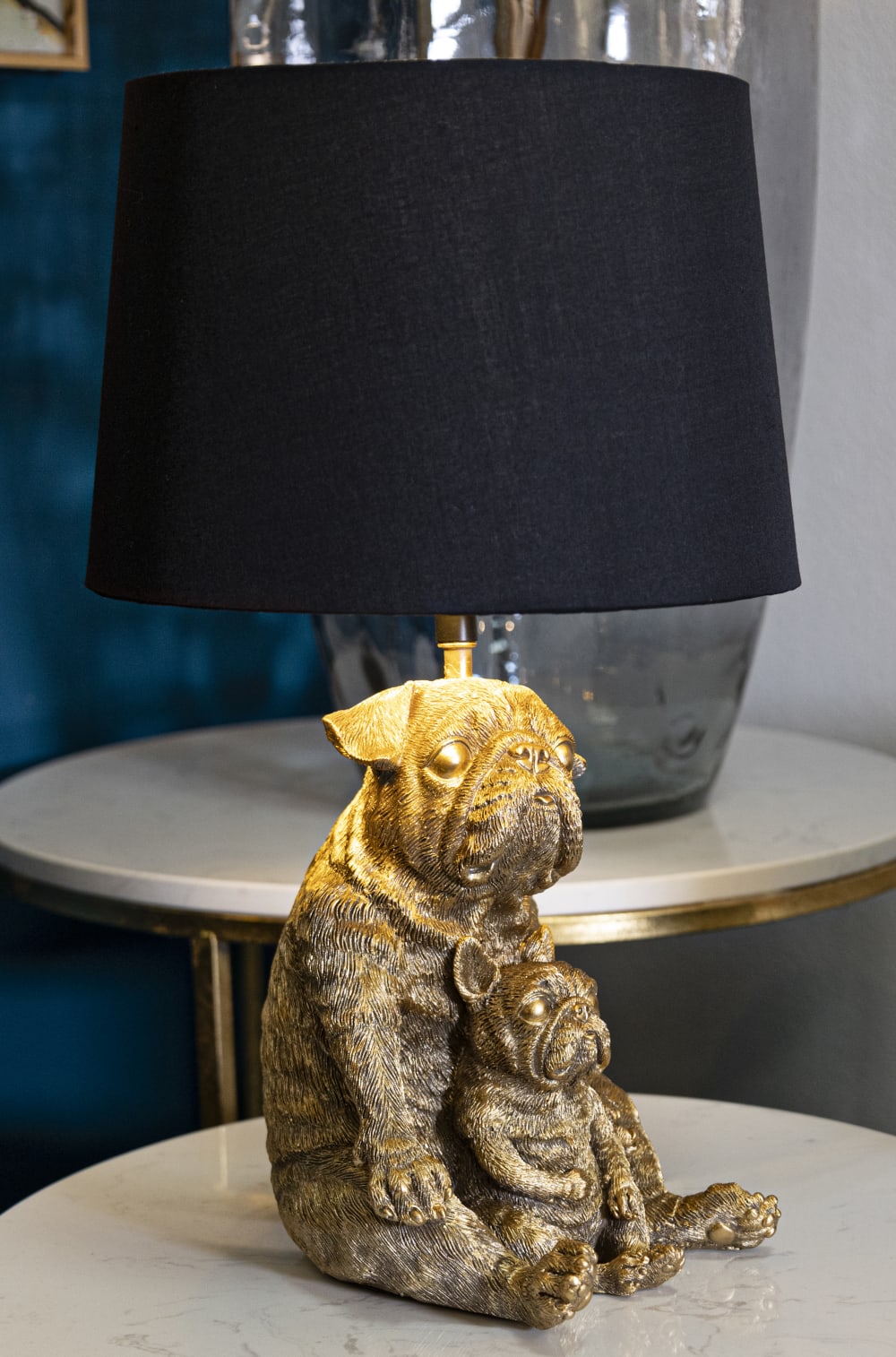 Lampe de table en résine dorée ø cm 26x43,8 — vue 3