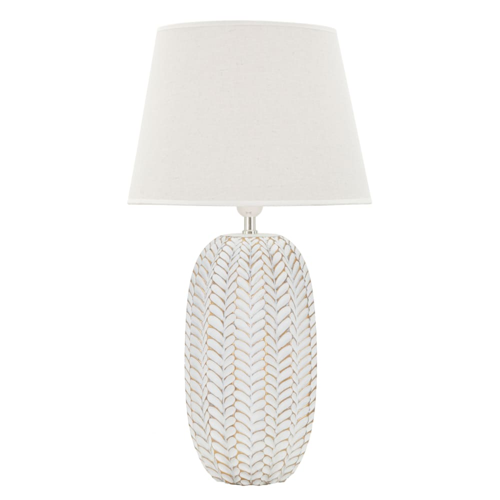 Lampe de table en résine blanche Ø 35x65 cm