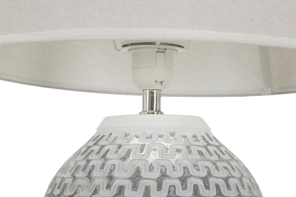Lampe de table en résine grise ø 35x65 cm — vue 4