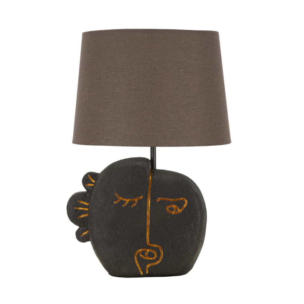 Lampe de table en résine noire ø 27,5x39,5 cm