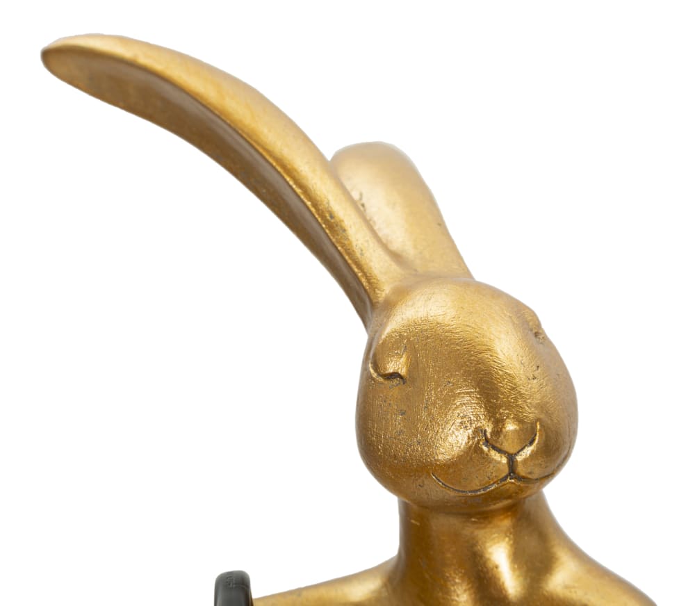 Lampe de table en résine dorée 26x16x47 cm — vue 4