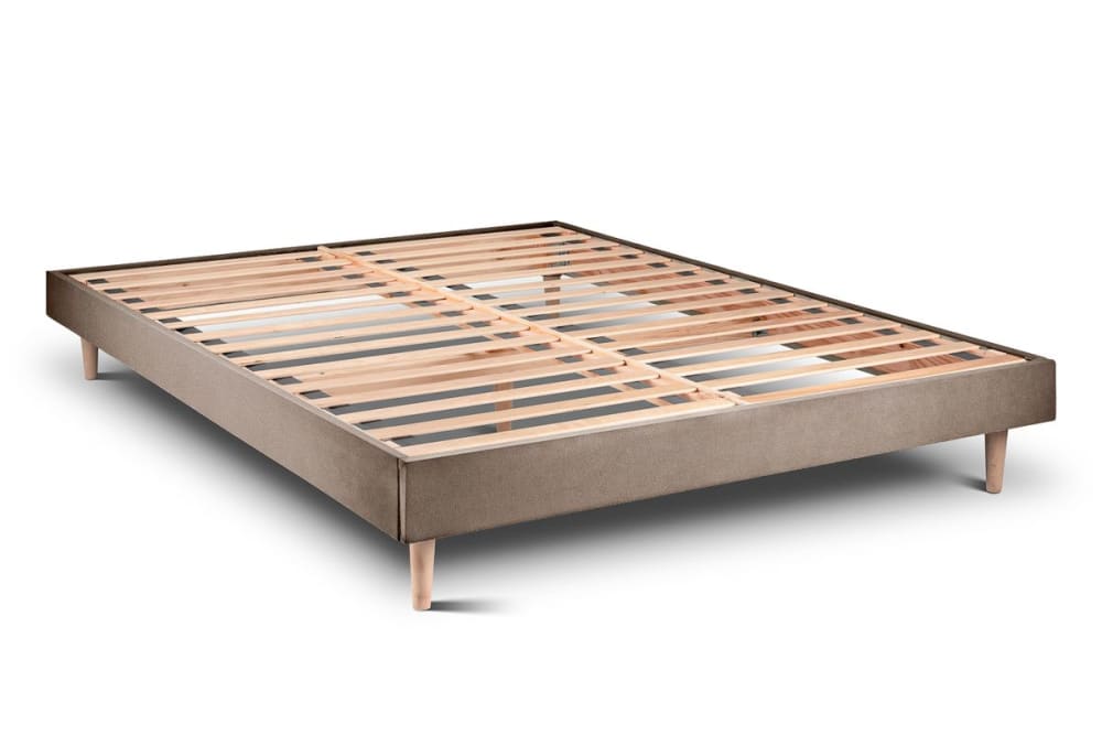 Sommier kit velours  - taupe