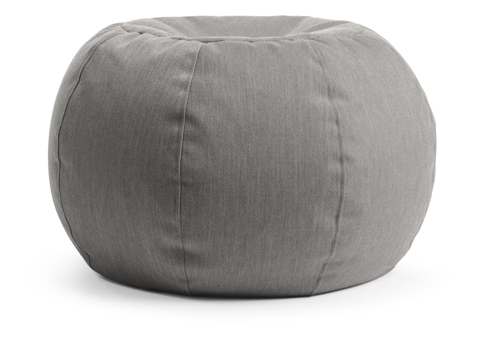 Pouf d'extérieur rond gris moyen 40x60 cm