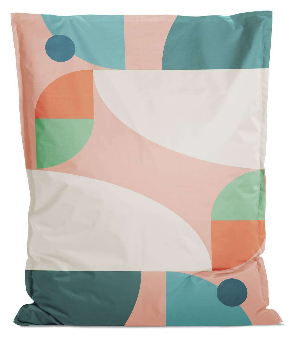 Coussin géant vieux rose multicolore 130x170 cm