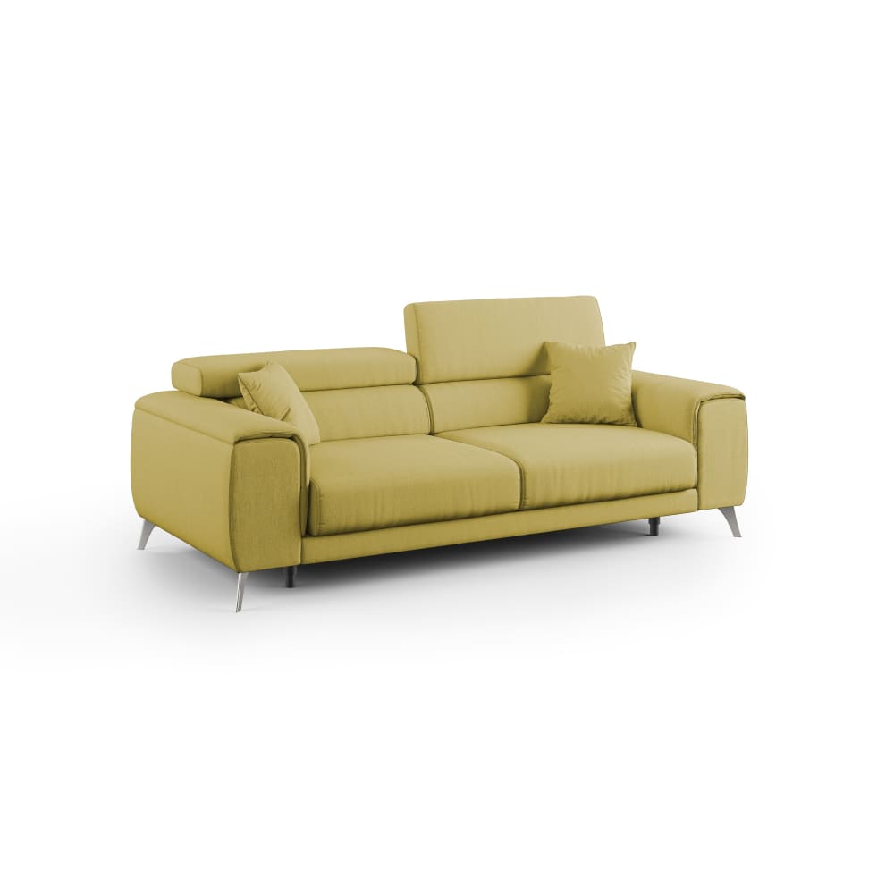 Canapé avec assises - tissu jaune
