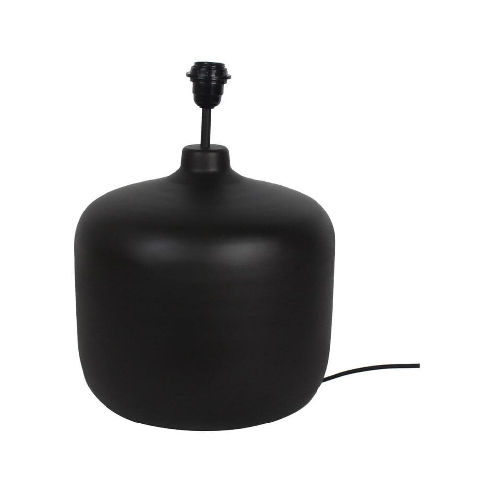 Pied de lampe en métal noir mat