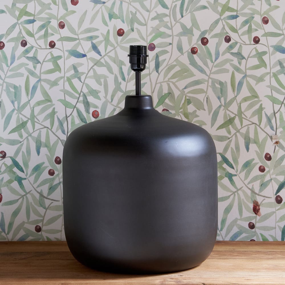Pied de lampe en métal noir mat - Maisons du Monde