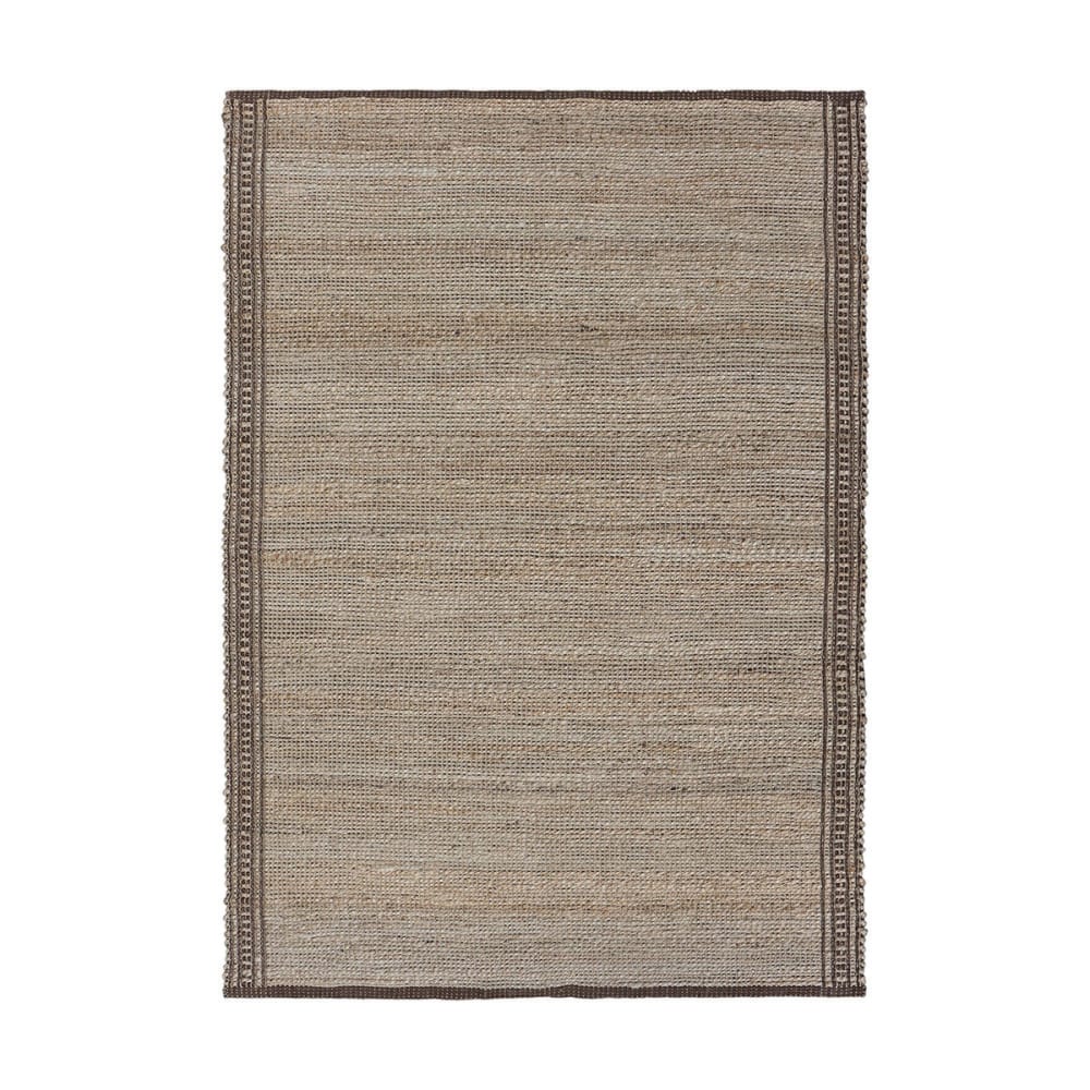 Decoclico Teppich aus Naturjute und Baumwolle Braun 140 x 200 cm Braun Baumwolle