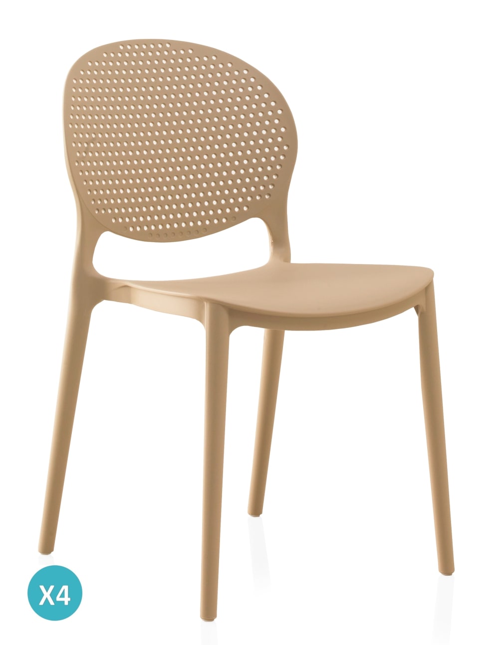 Lot de 4 chaises couleur