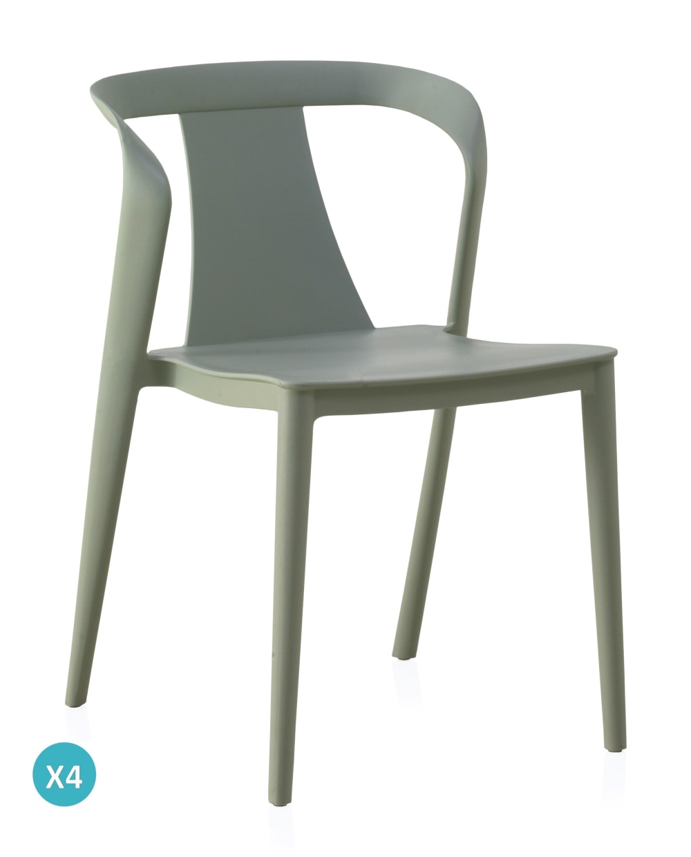 Lot de 4 chaises couleur