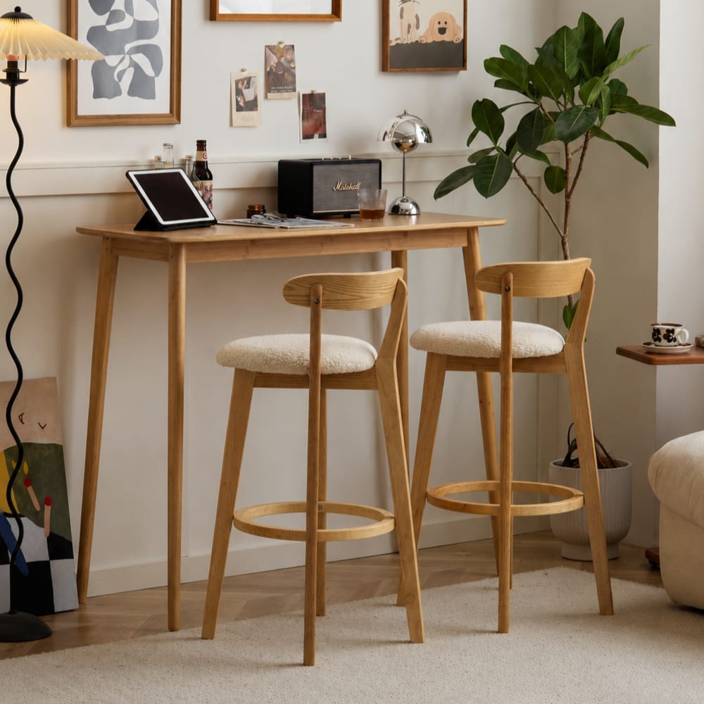 Table de bar 4 personnes en pin massif l120 - Maisons du Monde