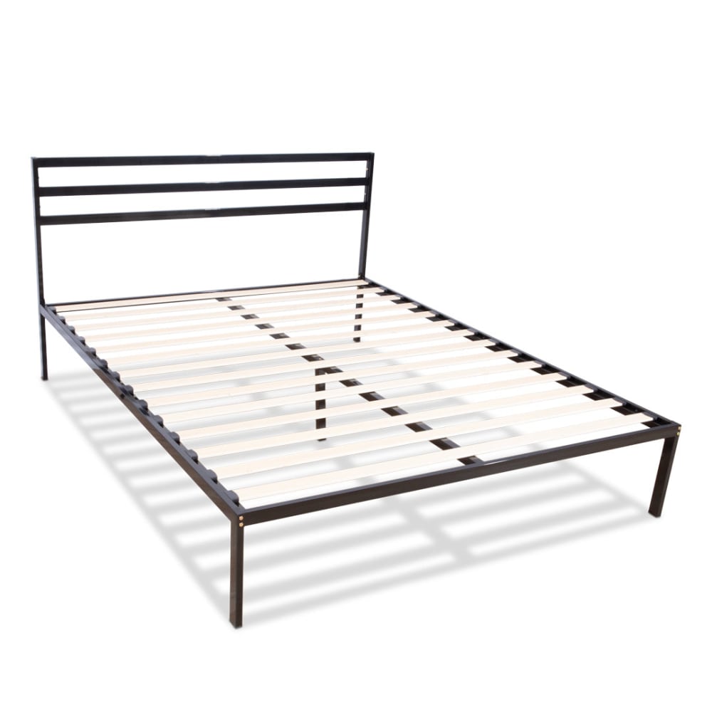 Sommier en métal avec tête de lit livré en kit 160x200 cm - Maisons du Monde