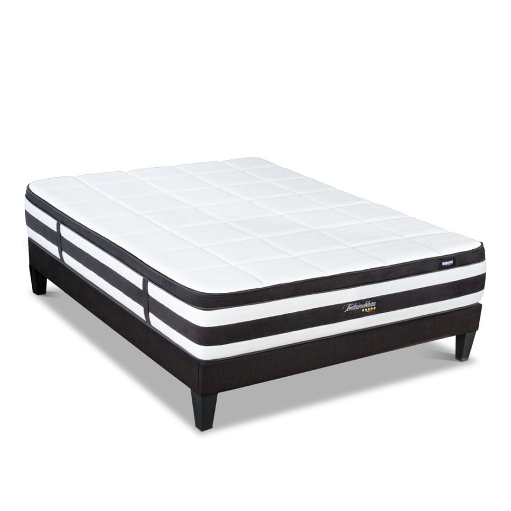 Ensemble    Matelas Ressorts  + Sommier Bois 160x200 cm